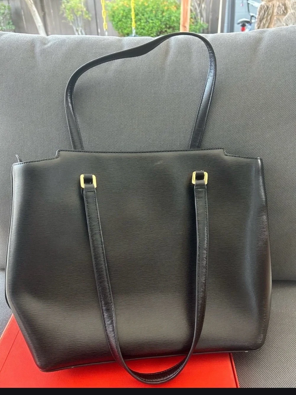 Ralph Lauren structured leather
